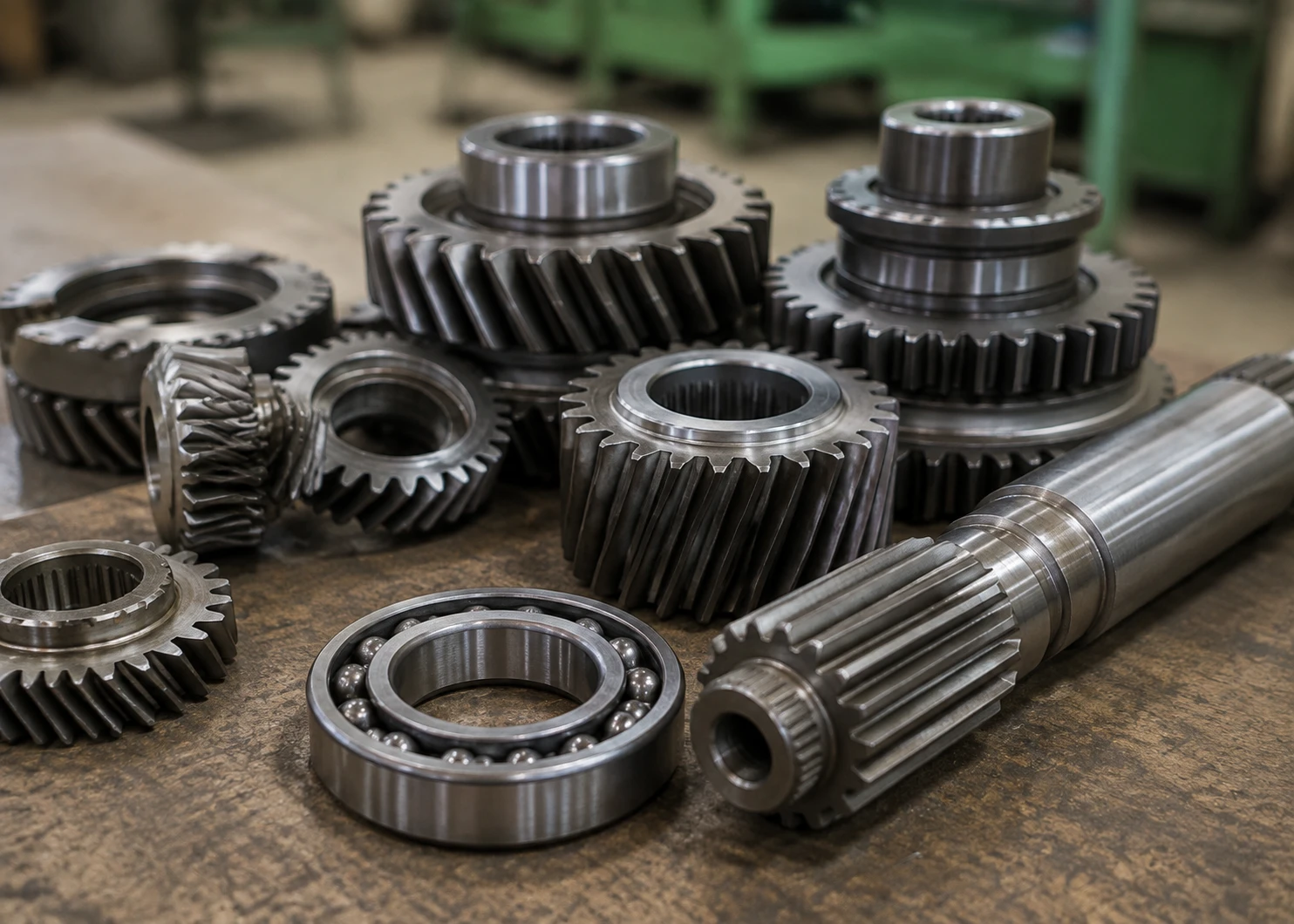 Koła zębate, wałki i łożyska do mechanizmów maszyn
